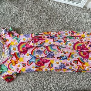 Posh Peanut Pink Rainbow & Butterfly Print Knit Top